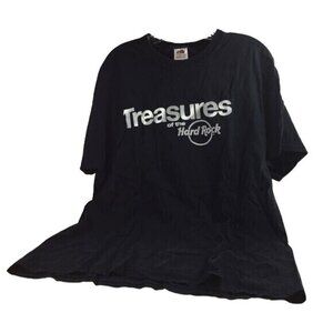 Hard Rock Treasures Womens Graphic T-Shirt Top Black Size XL